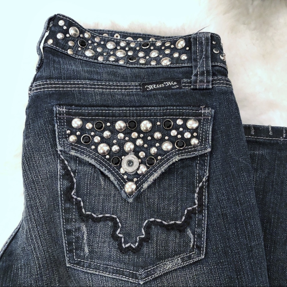 MISS ME Anchorage Studded Bootcut Flare Jean 26x32